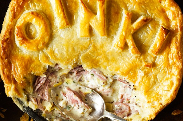 Ham Hock and Cider Pie with Green Peppercorns