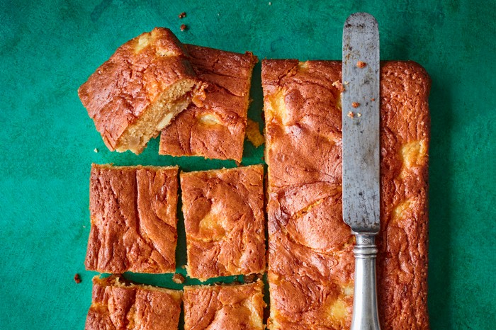 Salted Caramel Blondie Recipe with Pears
